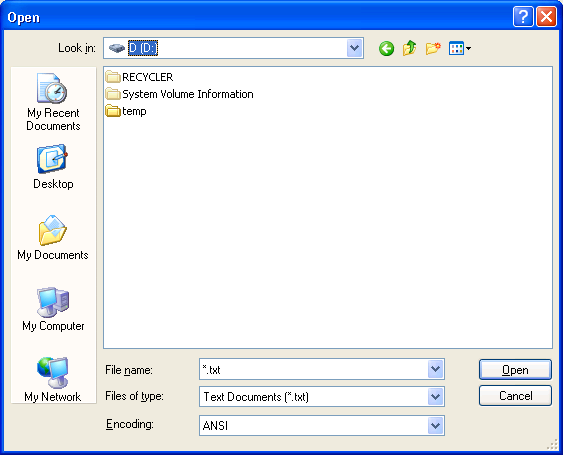 Schermata di dialogo Apri file di Windows win-open-dialog