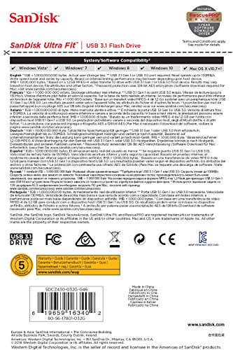 sandisk ultra fit unit� flash