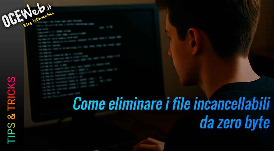Come eliminare i file incancellabili da zero byte