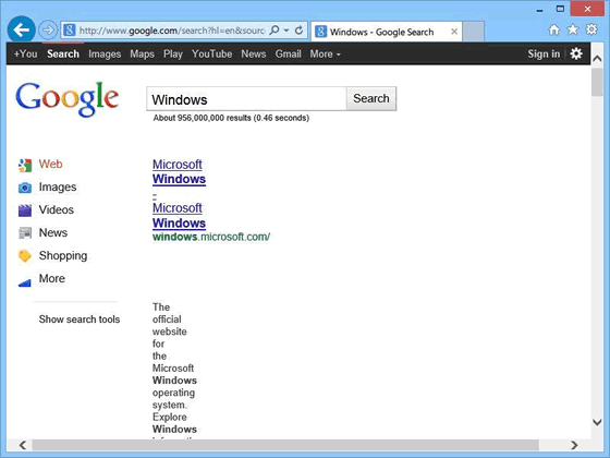 Come correggere l’errore di visualizzazione di Google in Internet Explorer 11
