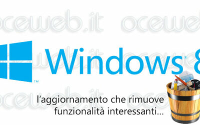 Windows 8, l’aggiornamento che rimuove funzionalità…