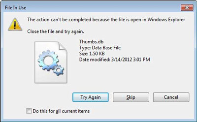 Come disattivare la creazione dei file thumbs