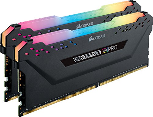 Corsair Vengeance RGB PRO 16 GB (2×8 GB) DDR4 3200MHz C16 XMP 2.0 Kit di Memoria Illuminato RGB LED Entusiasta, Nero