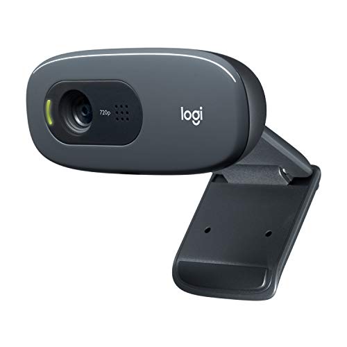 Logitech C270 Webcam HD per Videochiamate Widescreen con Microfono con Riduzione del Rumore e Correzione Automatica della Luminosità, Nero