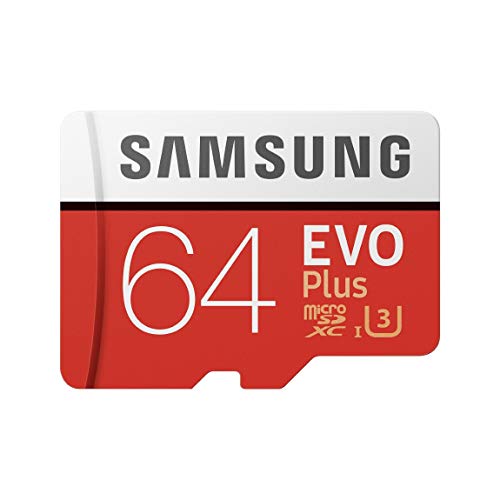 Samsung MB-MC64GA/EU EVO Plus Scheda MicroSD da 64 GB, UHS-I, Classe U3, fino a 100 MB/s di Lettura, 60 MB/s di Scrittura, Adattatore SD Incluso [Vecchio Modello]