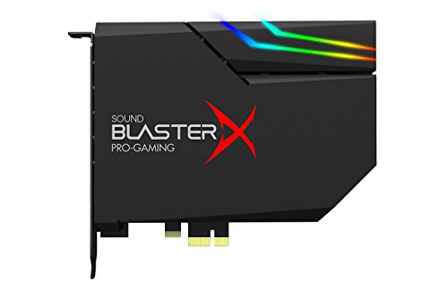 Sound BlasterX 70SB174000000 AE-5 Scheda Audio Interna PCIe Gaming ad alta risoluzione, DAC/amplificatore per cuffie (16-600 Ohm) con una striscia LED RGB per il suo PC