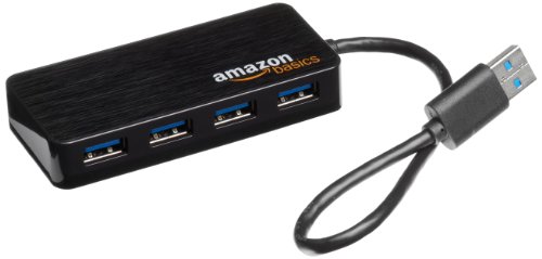 AmazonBasics - Hub a 4 porte USB 3.0 con adattatore 5V/2,5A