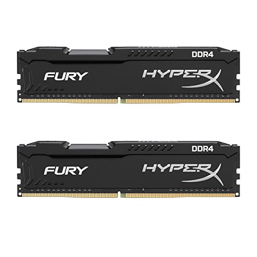 HyperX Fury Kit Memoria RAM da 16 GB, 2 x 8 GB, DDR4, 2400 MHz, Nero