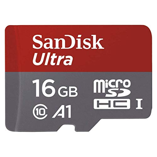 SanDisk Ultra Scheda di Memoria MicroSDHC da 16 GB e Adattatore, con A1 App Performance, Velocità fino a 98 MB/sec, Classe 10, U1