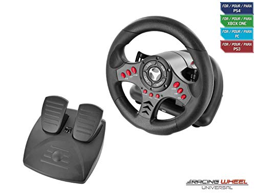 Subsonic - Volante da corsa Racing Wheel Universal con pedali per Playstation 4 - PS4 Slim - PS4 Pro - Xbox One - Xbox one S - PS3