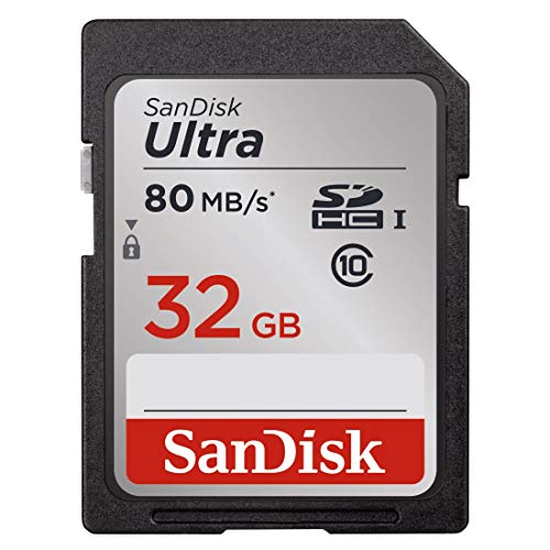 SanDisk Ultra Scheda di Memoria SDHC Traditional, Velocità fino a 80 MB/sec, 32 GB, Classe 10