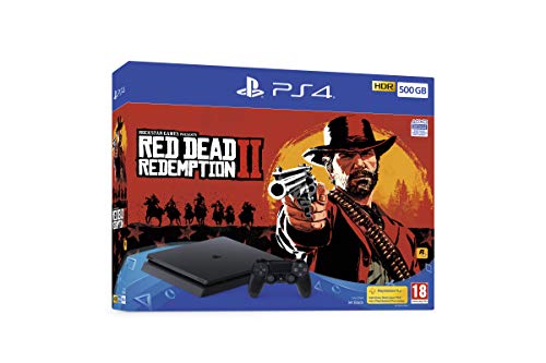Sony PlayStation 4 500GB Console (Black) with Red Dead Redemption 2 Bundle [Edizione: Regno Unito]