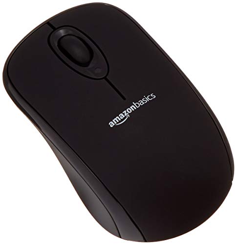 AmazonBasics – Mouse wireless con microricevitore USB 2.0, colore: Nero
