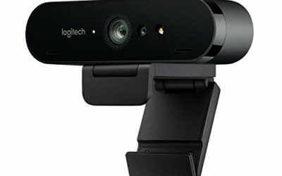 Logitech BRIO Webcam Ultra HD 4K per Streaming, Videoconferenze e Registrazione per Windows e Mac, Home, Nero