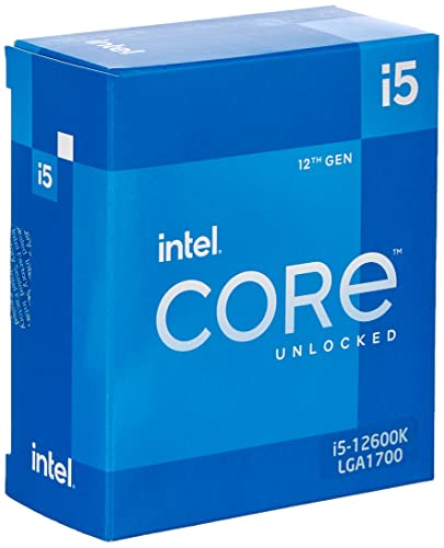 Intel Core i5-12600K - Processore desktop di 12a generazione (orologio base: 3,7 GHz Tuboboost: 4,9 GHz, 6 core, LGA1700, RAM DDR4 e DDR5 fino a 128 GB) BX8071512600K