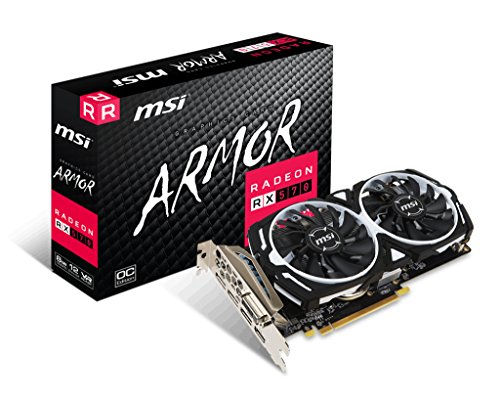 MSI Radeon RX 570 ARMOR 8G OC – Graphics Cards (Radeon RX 570, 8 GB, GDDR5, 256 bit, 7000 MHz, PCI Express x16 3.0)