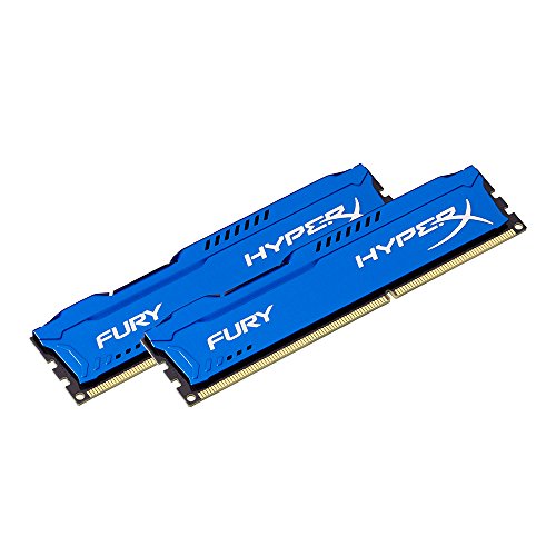 1651398644 758 Kingston HyperX Fury HX318C10FK2 8 Memoria RAM DDR 3 CL 10 8 - Kingston HyperX Fury  HX318C10FK2_8  - Memoria RAM DDR-3, CL-10, 8 GB, confezione da 2 x 4 GB, Blu