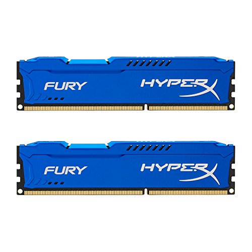 Kingston HyperX Fury  HX318C10FK2_8  – Memoria RAM DDR-3, CL-10, 8 GB, confezione da 2 x 4 GB, Blu