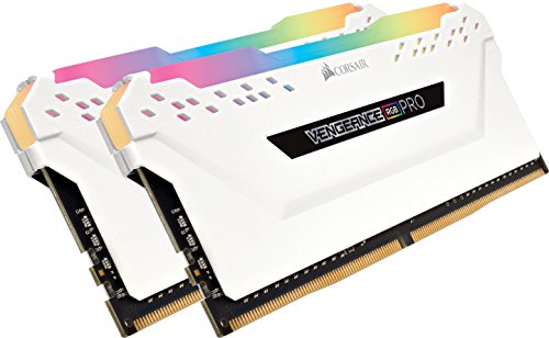Corsair Vengeance RGB PRO 16 GB (2×8 GB) DDR4 3200MHz C16 XMP 2.0 Kit di Memoria Illuminato RGB LED Entusiasta, Bianca
